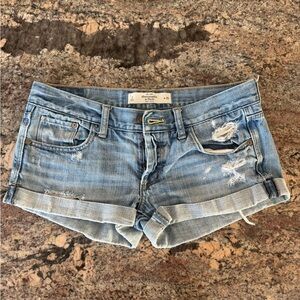 Abercrombie & Fitch Distressed Jean Shorts